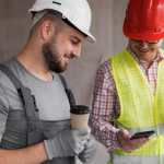 Medium shot men holding coffee cups