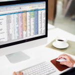 Spreadsheet Marketing Budget Report File Concept