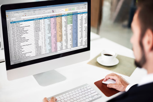 Spreadsheet Marketing Budget Report File Concept