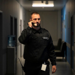 Security guard at workspace
